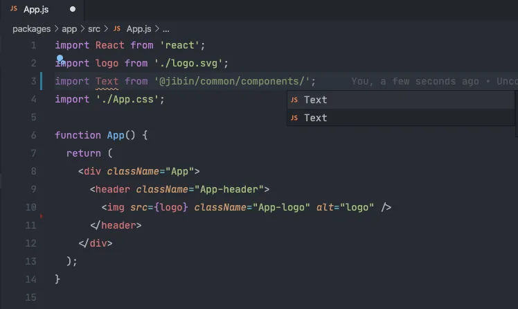intellisense of vscode