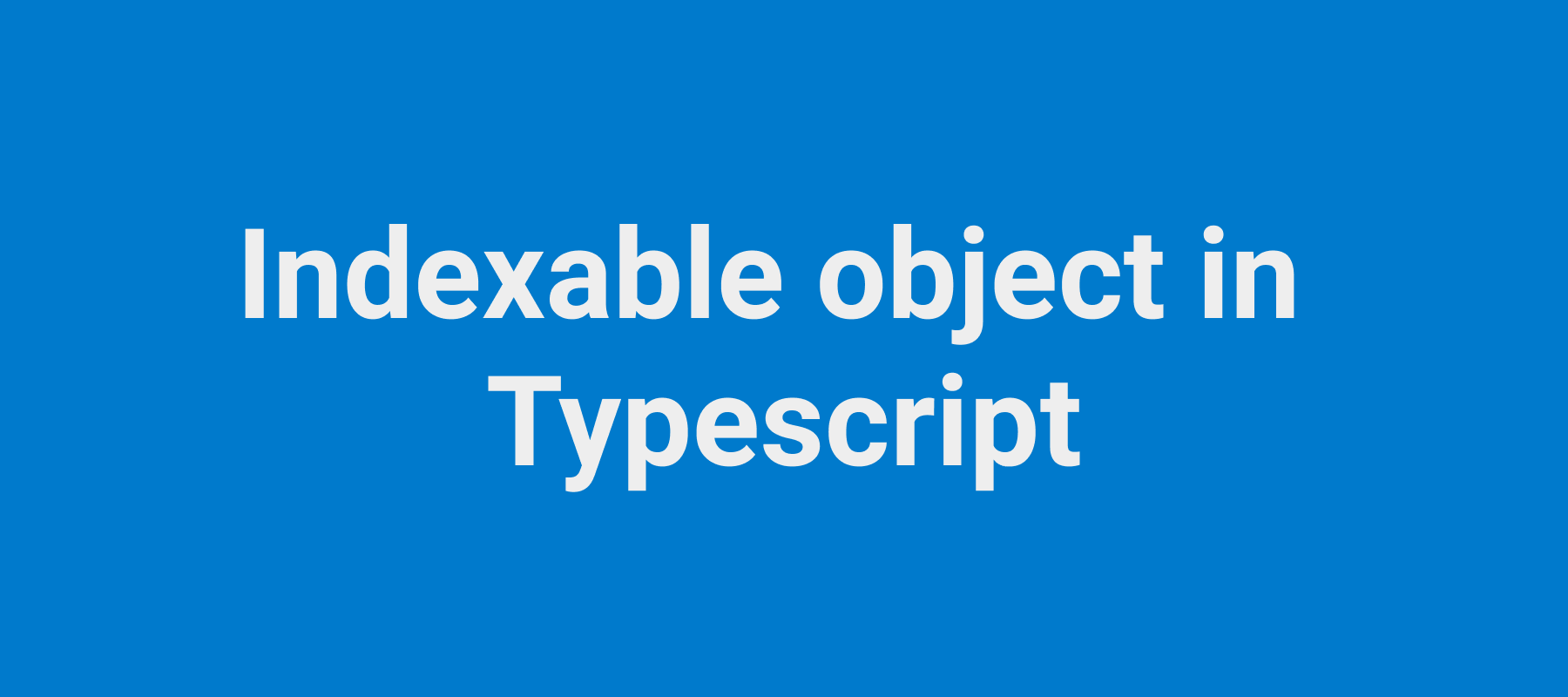 indexable-object-in-typescript